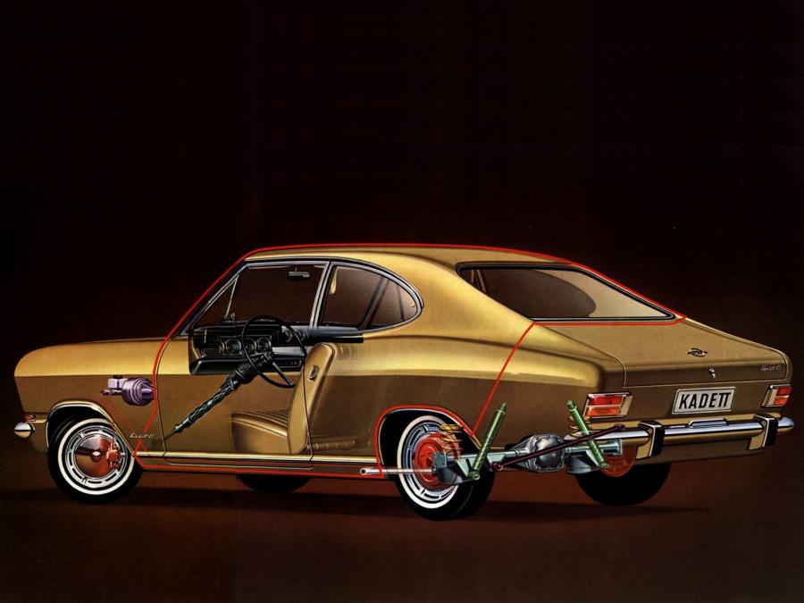 Схема Opel Kadett LS Coupe 1967 года  (фото 3 из 5)